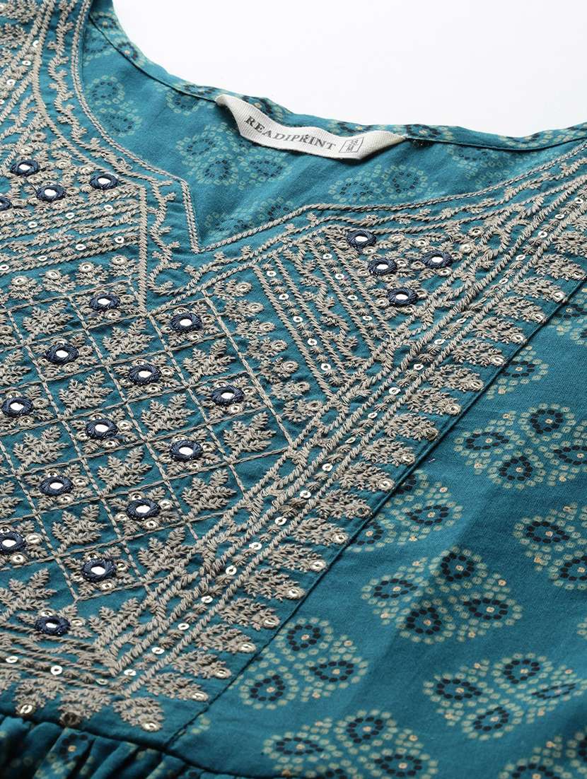 women three quarter sleeve kurta pant with dupatta set - 21675275 -  Standard Image - 5