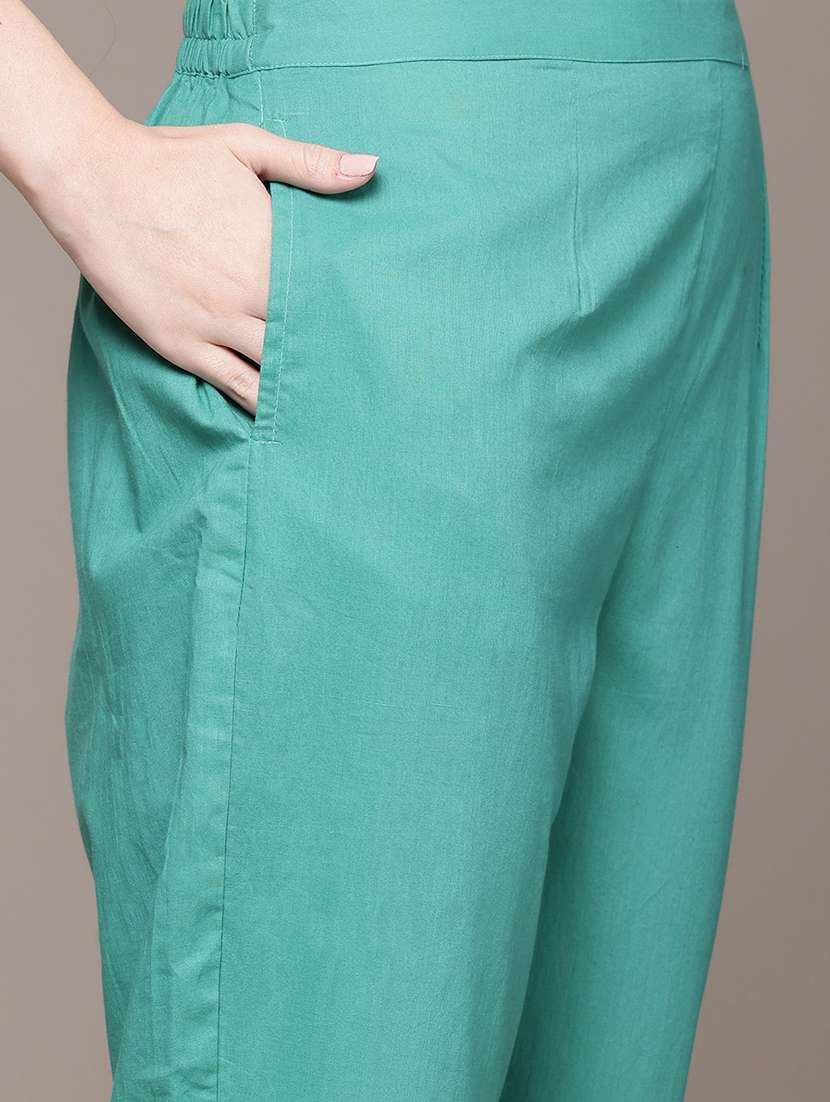 women three quarter sleeve kurta pant with dupatta set - 21675291 -  Standard Image - 5