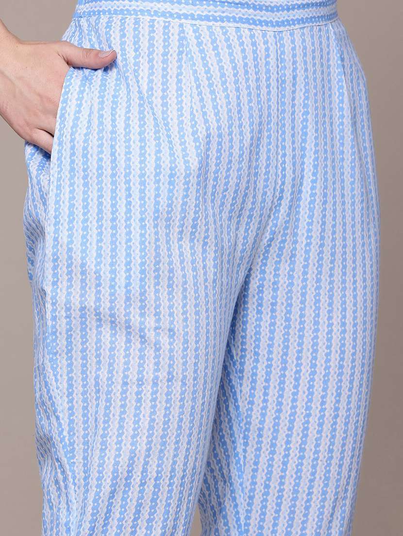 women three quarter sleeve kurta pant with dupatta set - 21675304 -  Standard Image - 5