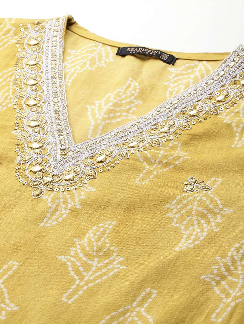 women three quarter sleeve kurta pant with dupatta set - 21675324 -  Standard Image - 3