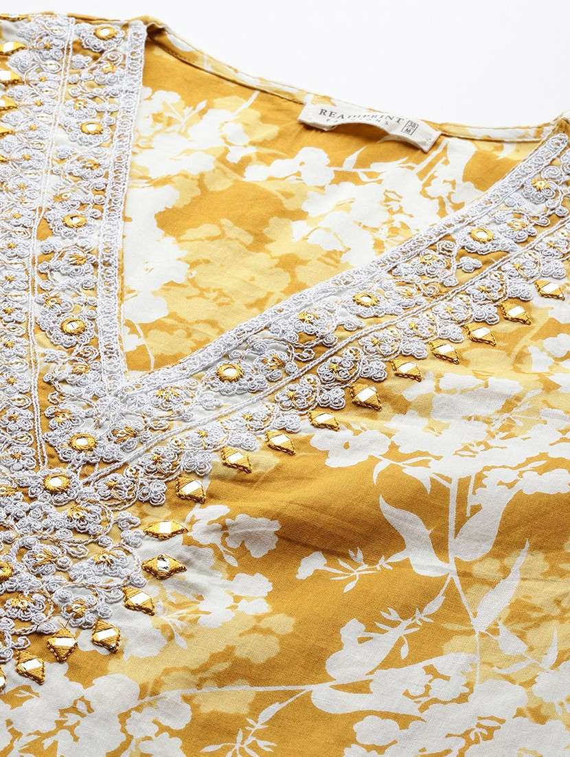 women three quarter sleeve kurta pant with dupatta set - 21675327 -  Standard Image - 3