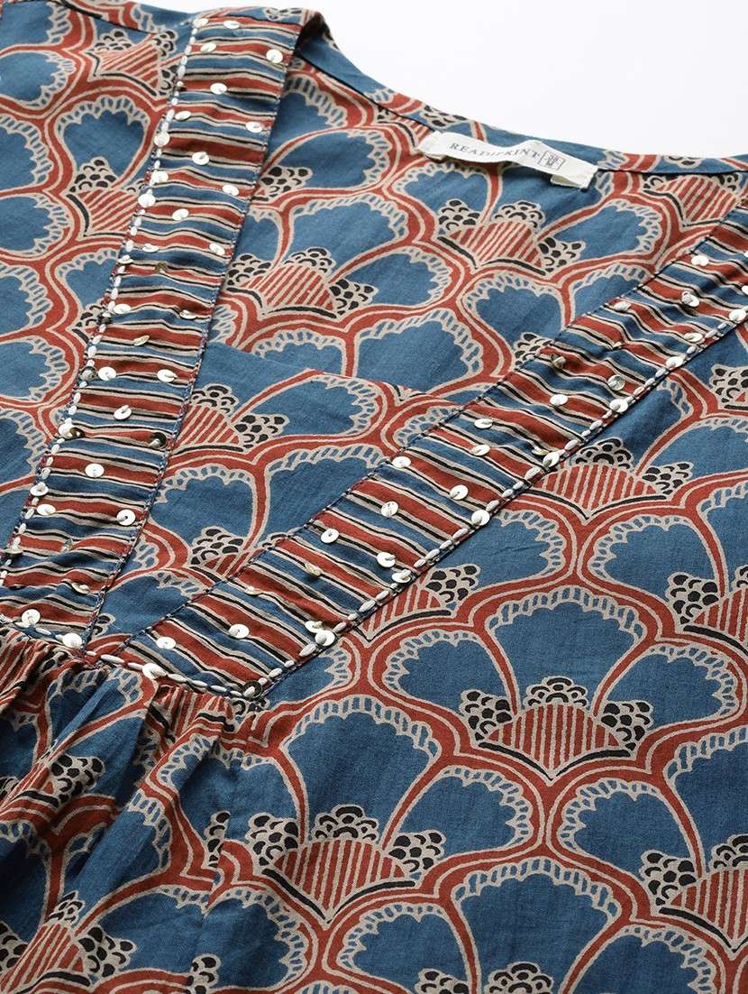 women three quarter sleeve kurta pant with dupatta set - 21675337 -  Standard Image - 3