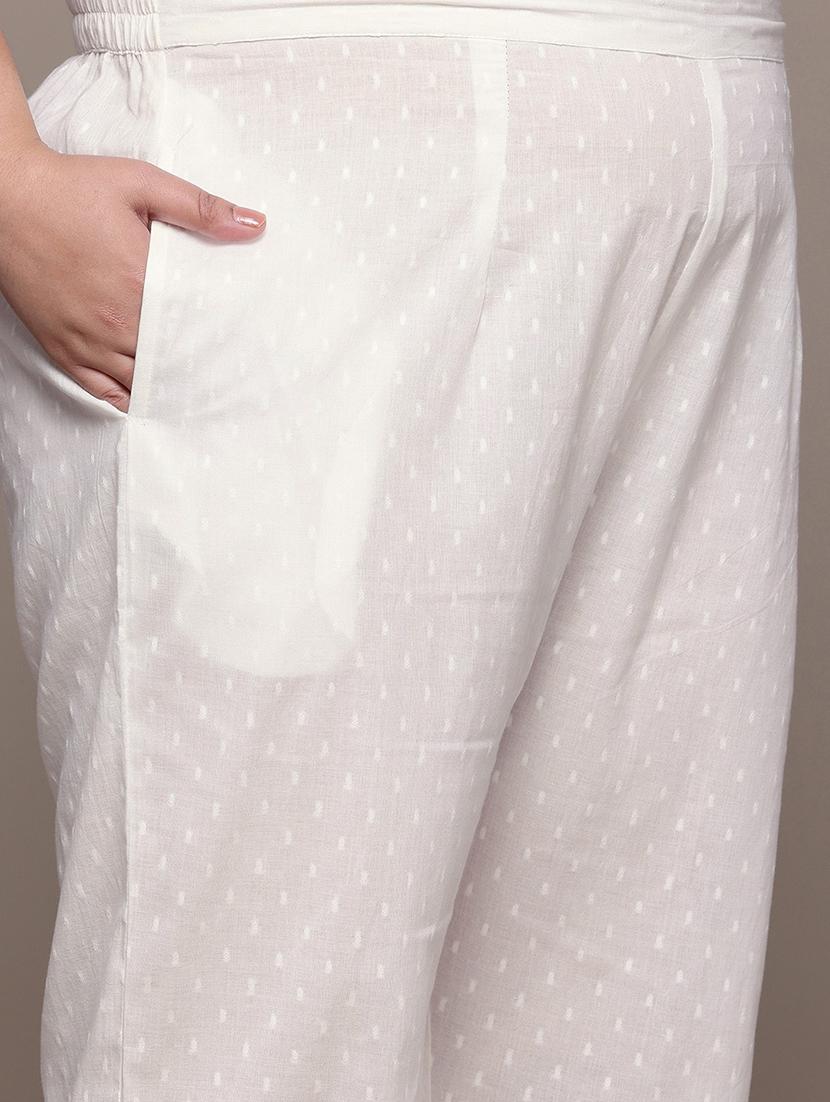 women plus size three quarter sleeve kurta pant with dupatta set - 21675349 - Standard Image - 5