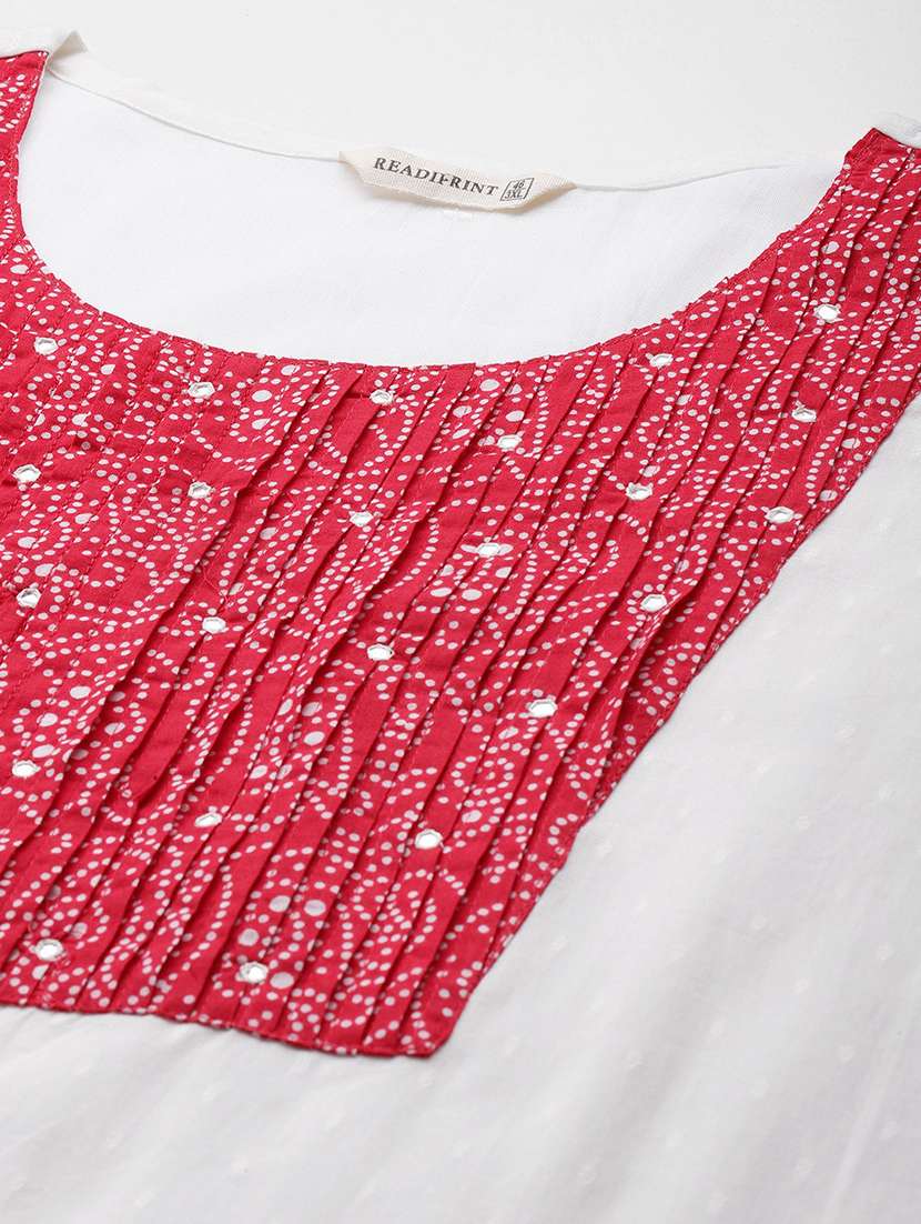 women plus size three quarter sleeve kurta pant with dupatta set - 21675350 -  Standard Image - 3