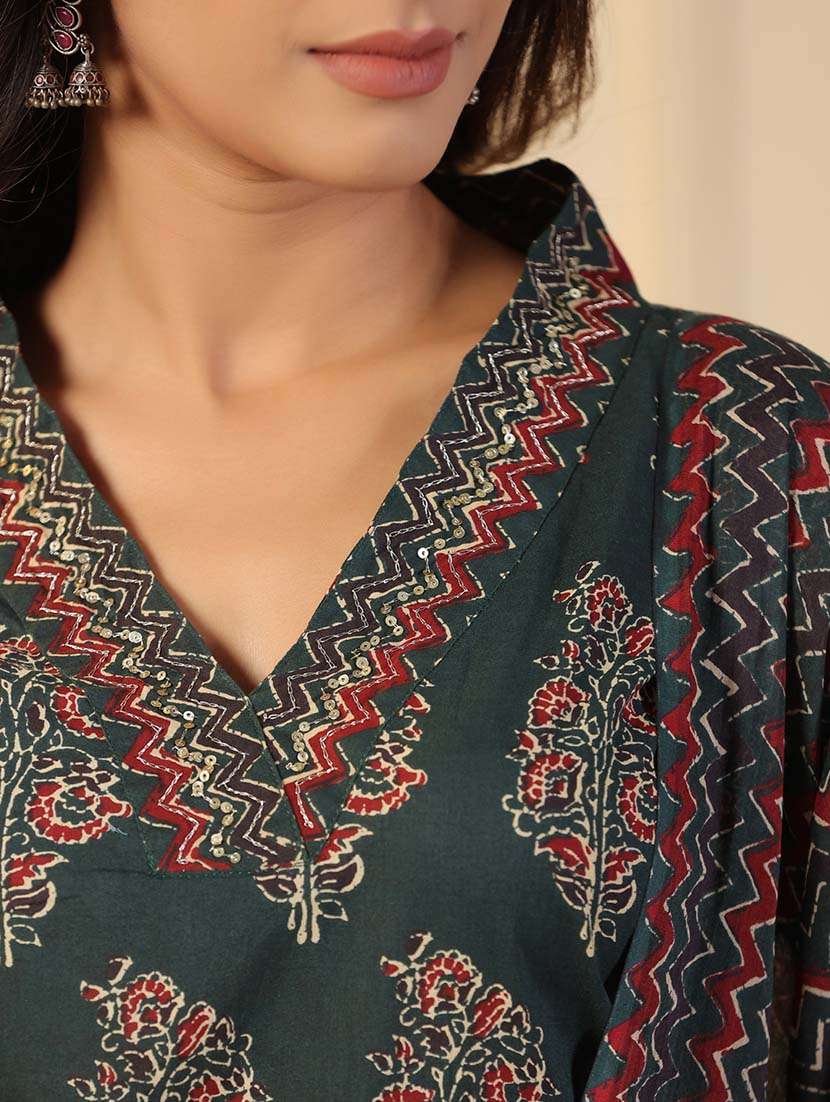 women three quarter sleeve kurta salwar with dupatta set - 21675366 - Standard Image - 5