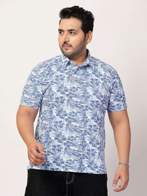blue cotton plus tshirt - 21675500 -  Standard Image - 0