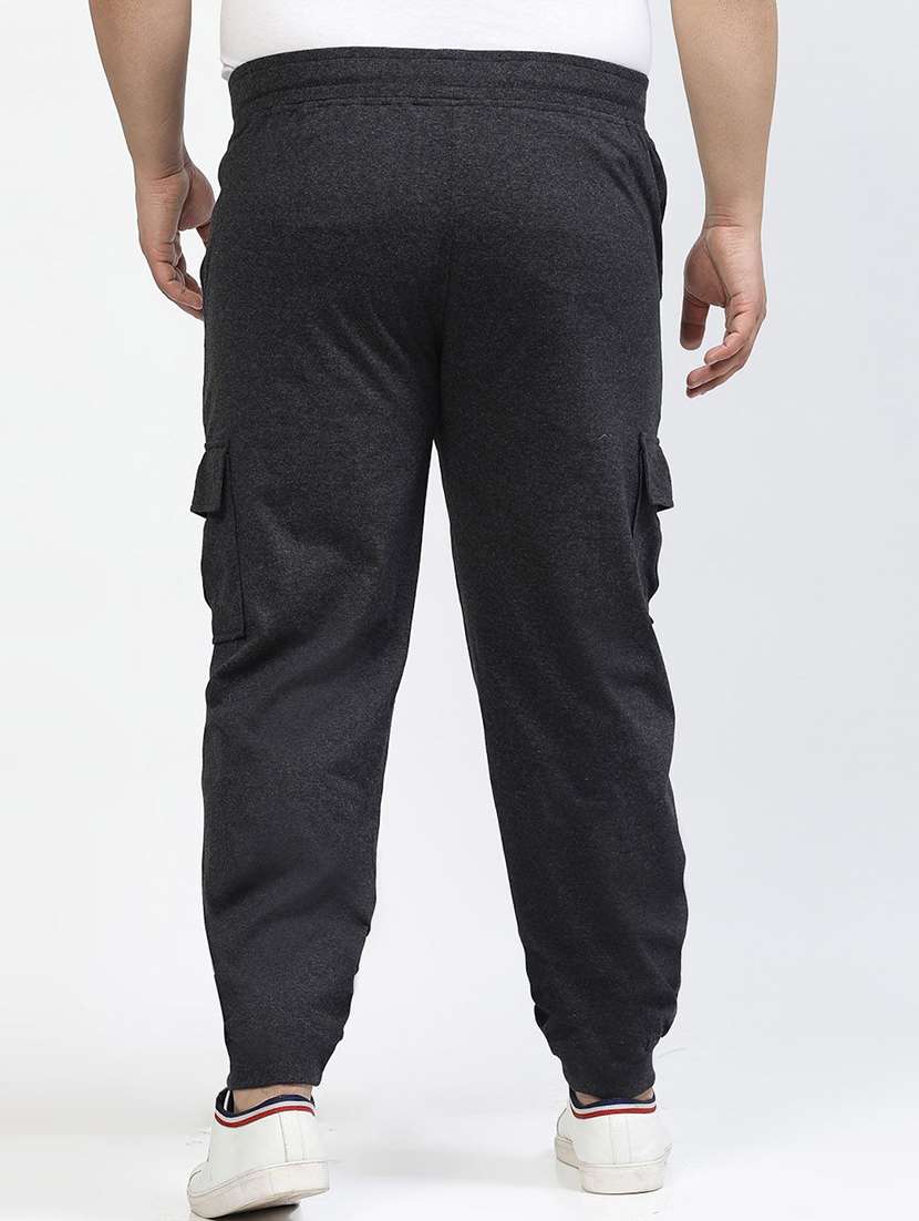 men solid mid rise plus size cargo - 21675522 -  Standard Image - 3