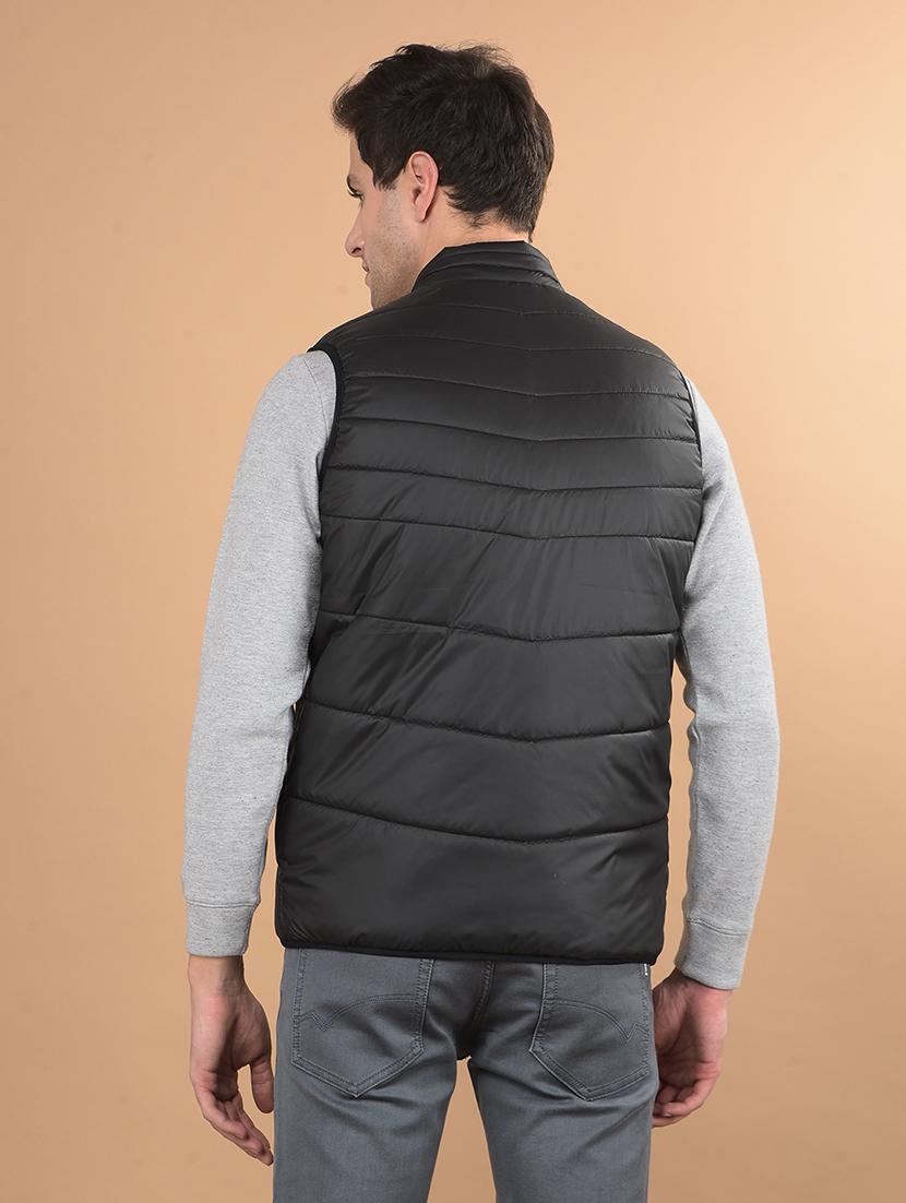 men solid sleeveless puffer jacket - 21675695 - Standard Image - 3