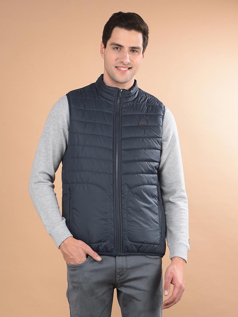 men solid sleeveless puffer jacket - 21675697 - Zoom Image - 0