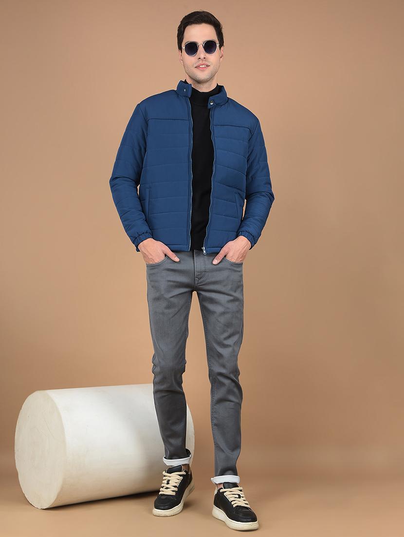 men solid long sleeve puffer jacket - 21675700 - Standard Image - 5