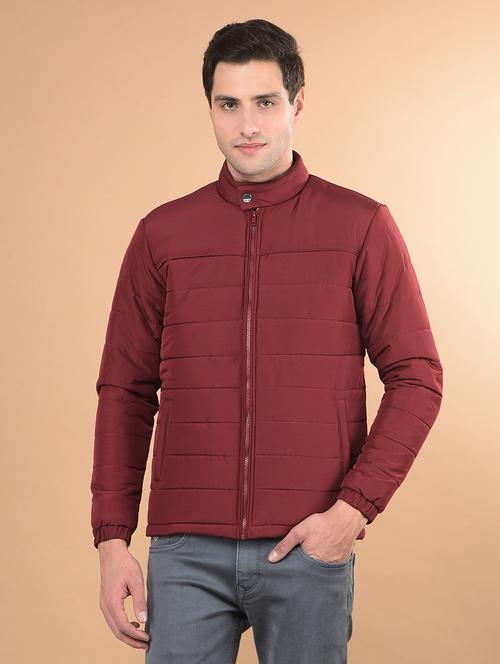 men solid long sleeve puffer jacket - 21675701 - Standard Image - 0