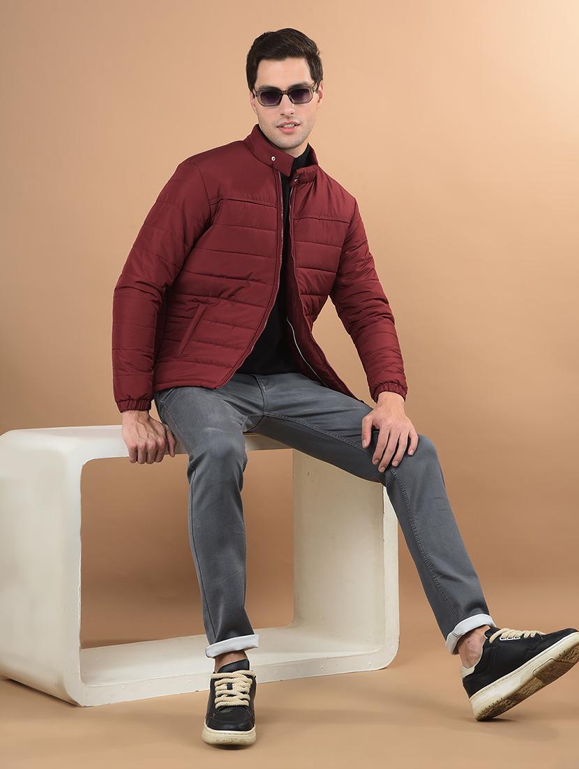 men solid long sleeve puffer jacket - 21675701 - Standard Image - 5