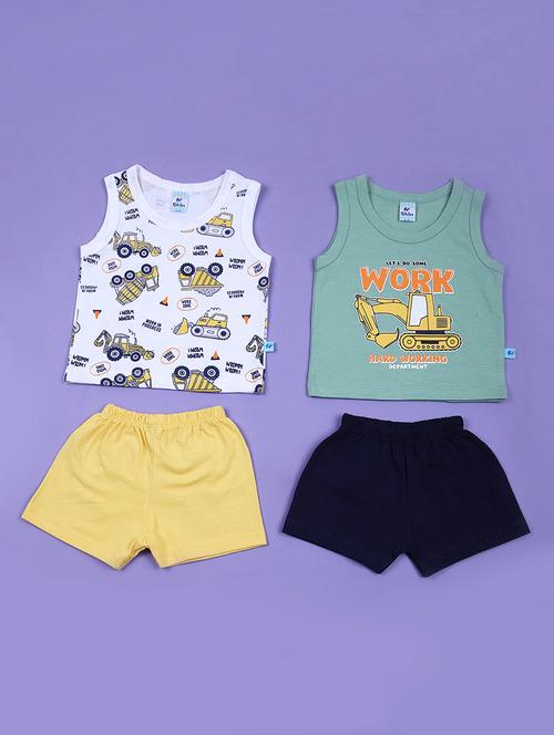 boys pack of 2 printed shorts sets - 21676130 - Standard Image - 0