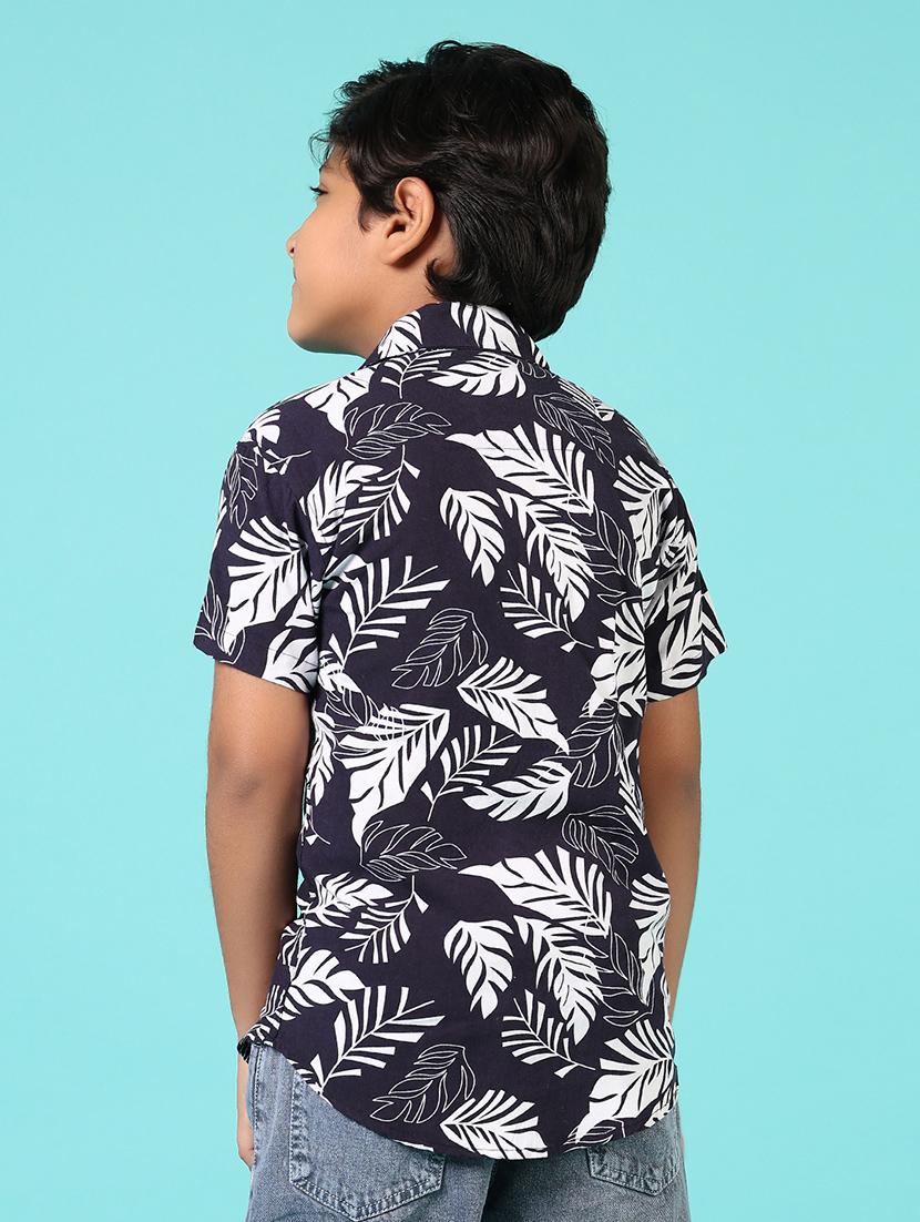 boys printed cuban collared short sleeves shirt - 21676147 - Standard Image - 3