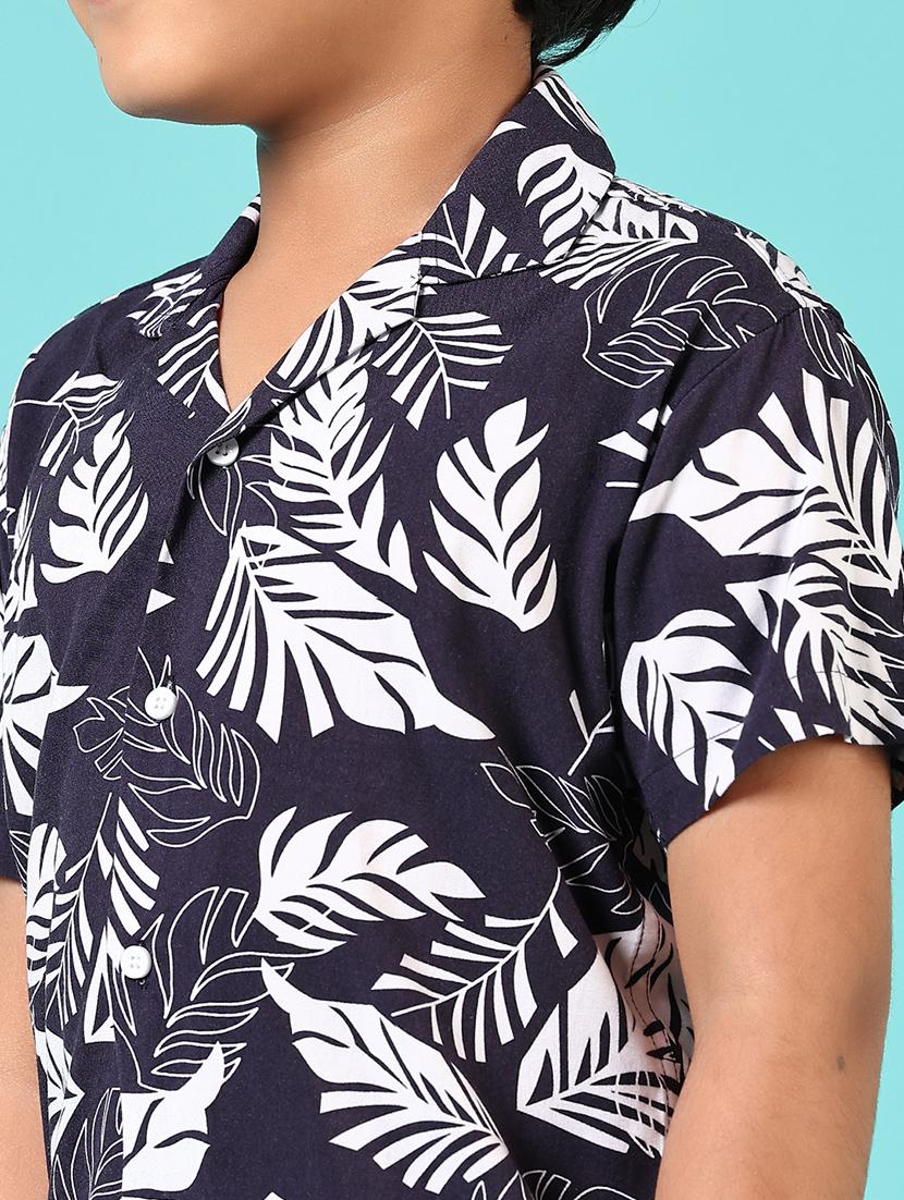 boys printed cuban collared short sleeves shirt - 21676147 - Standard Image - 5