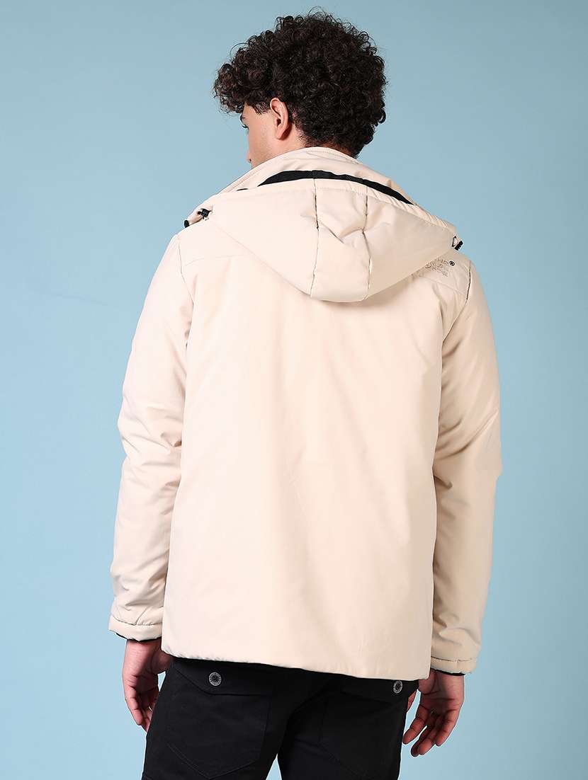 men long sleeves solid bomber jacket - 21676164 -  Standard Image - 3