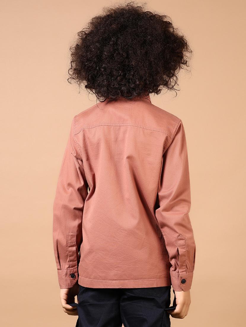 boys solid collared long sleeves shirt - 21676167 - Standard Image - 3