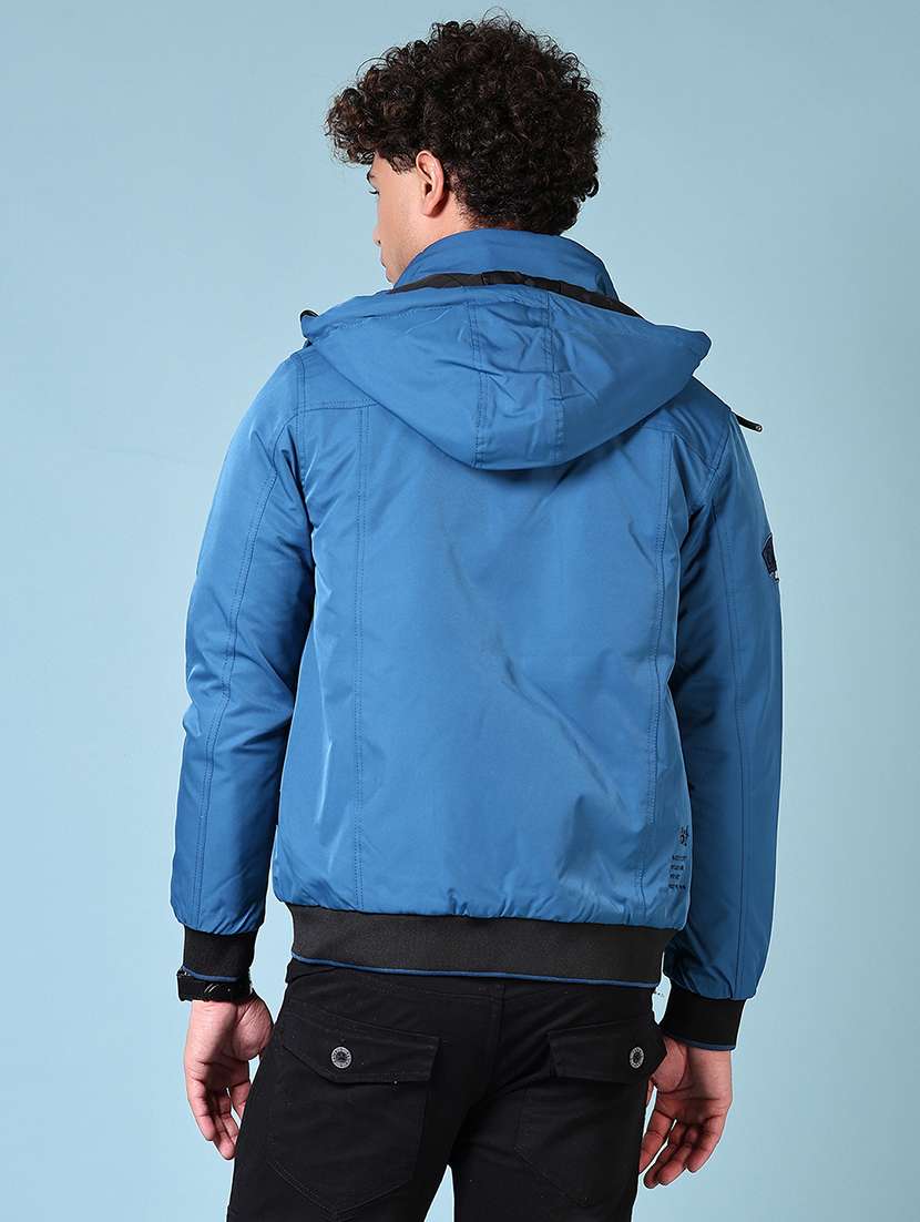 men long sleeves solid casual jacket - 21676177 -  Standard Image - 3