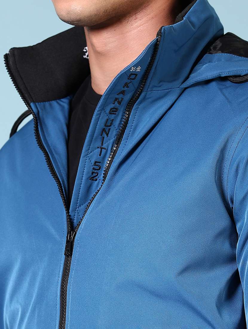 men long sleeves solid casual jacket - 21676177 -  Standard Image - 5