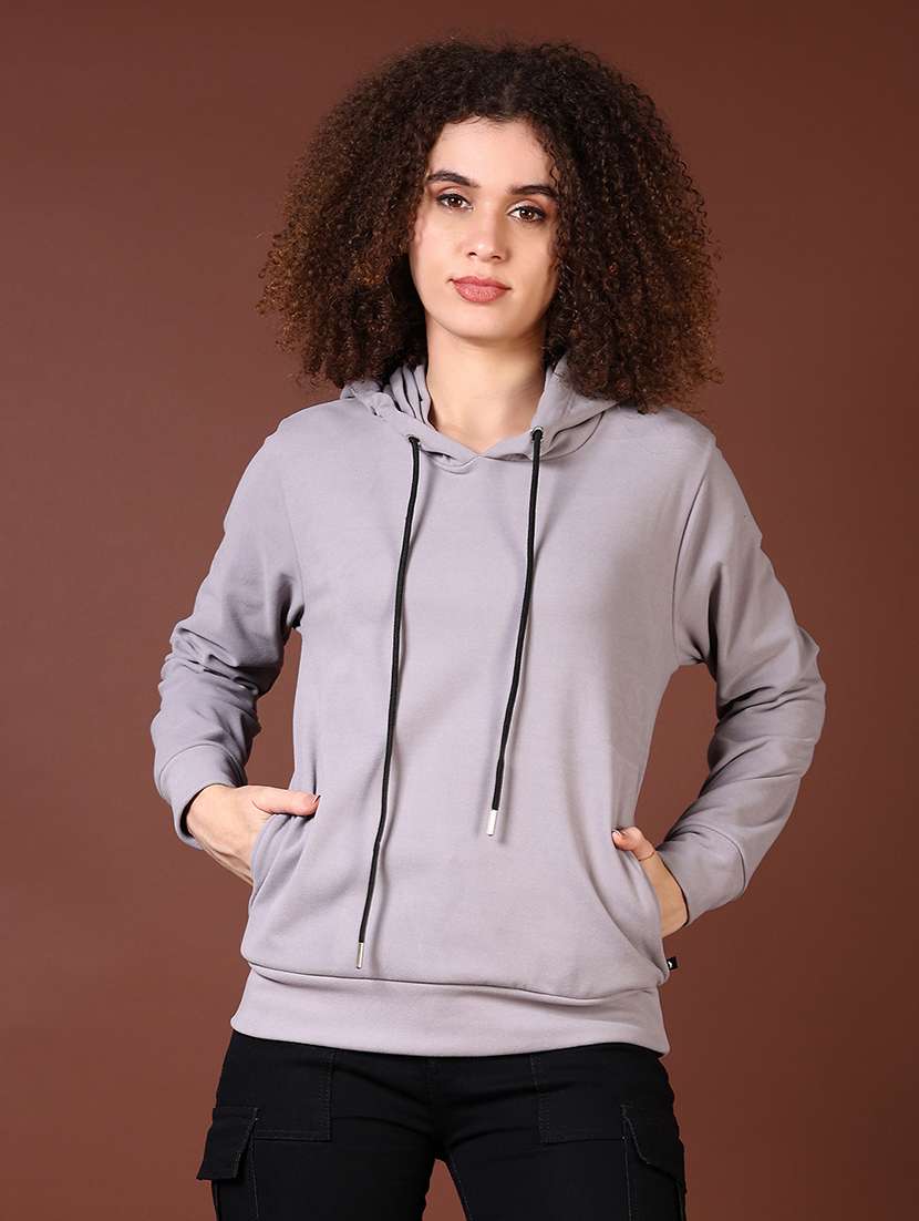 women long sleeves plain sweatshirt
