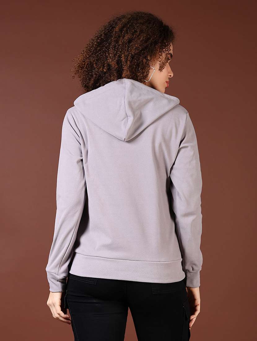 women long sleeves plain sweatshirt - 21676205 -  Standard Image - 3