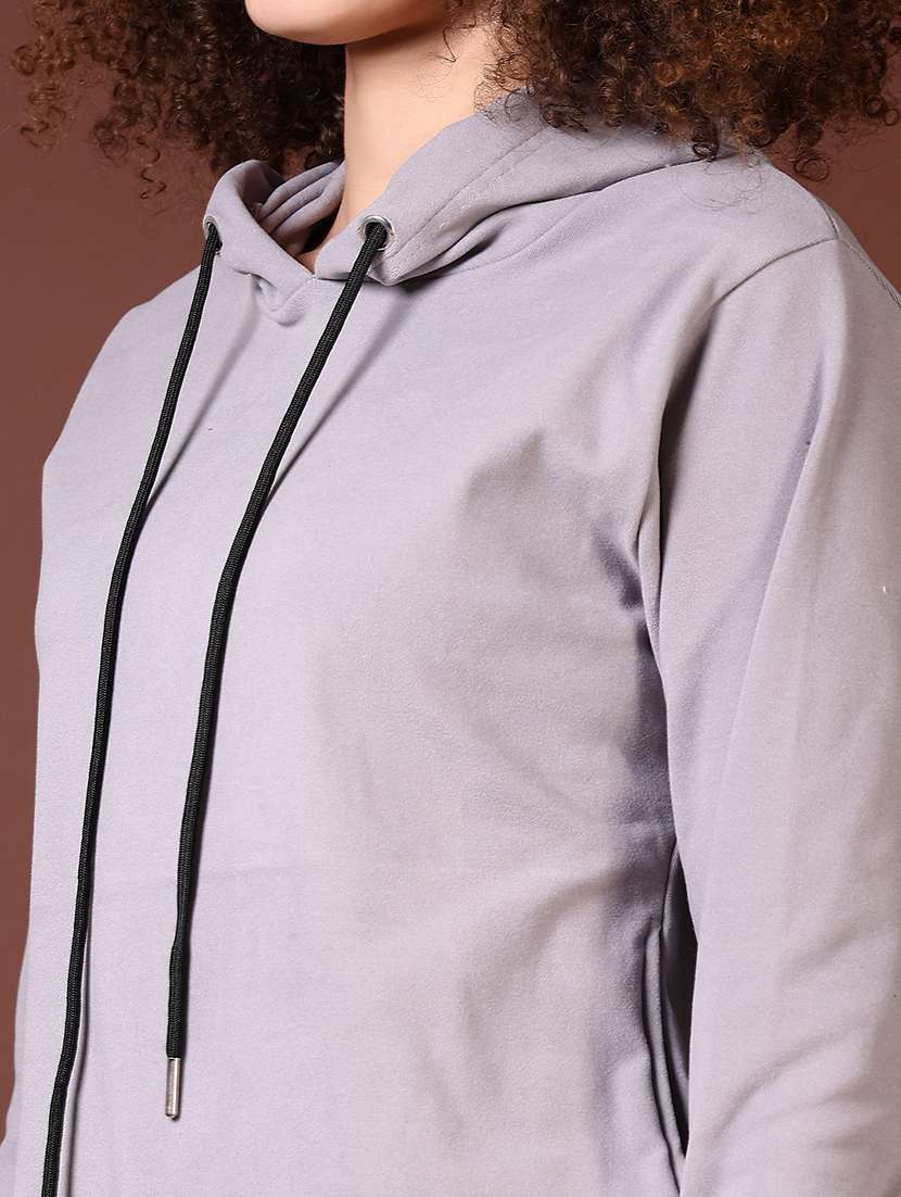 women long sleeves plain sweatshirt - 21676205 -  Standard Image - 5