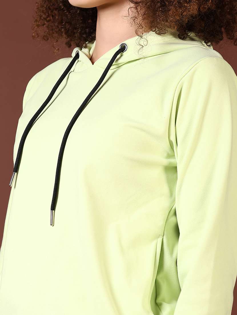 women solid long sleeve sweatshirt - 21676211 -  Standard Image - 5