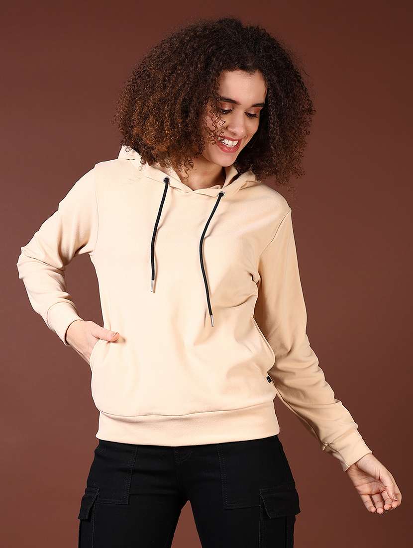 women long sleeves plain sweatshirt