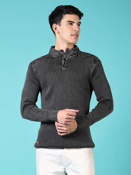 men solid long sleeve pullover sweater - 21676227 -  Standard Image - 0