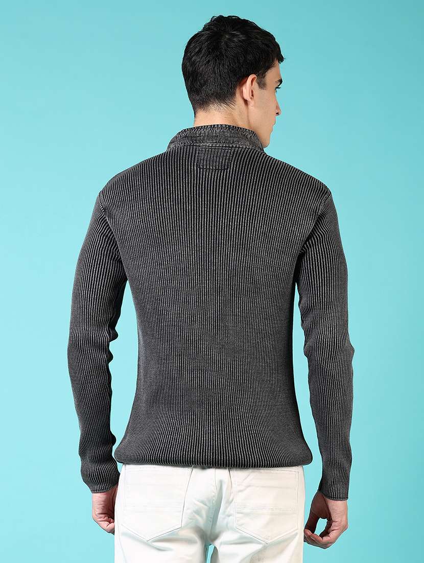 men solid long sleeve pullover sweater - 21676227 -  Standard Image - 3