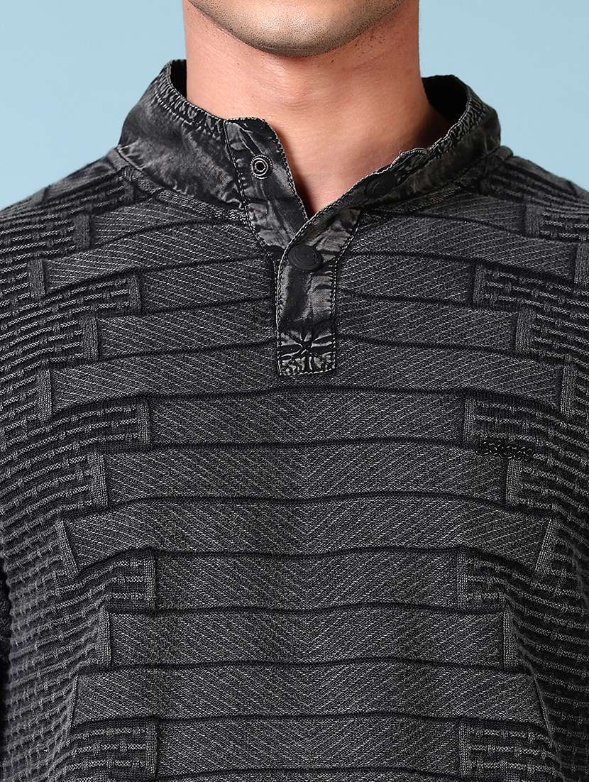 men self design long sleeve pullover sweater - 21676234 -  Standard Image - 5