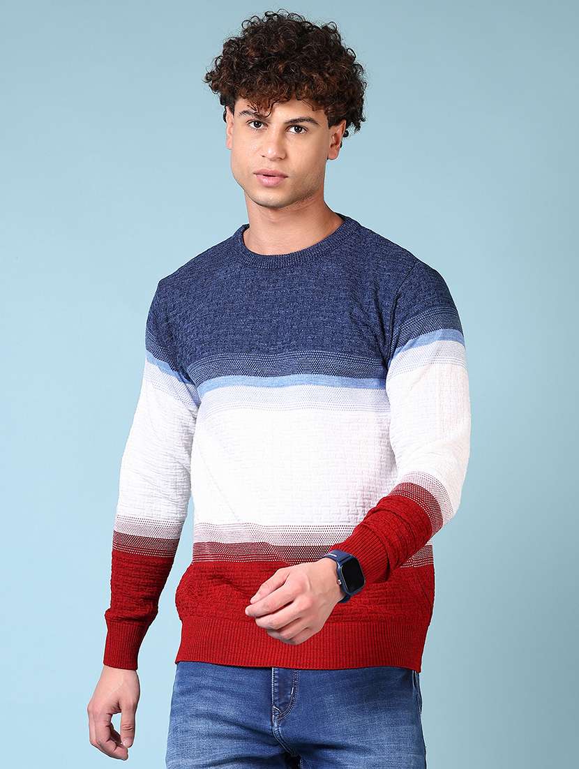 men acylic long sleeve pullover