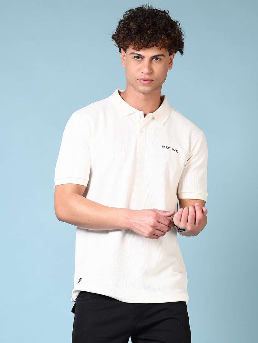 men solid short sleeve polo t-shirt - 21676260 - Zoom Image - 0