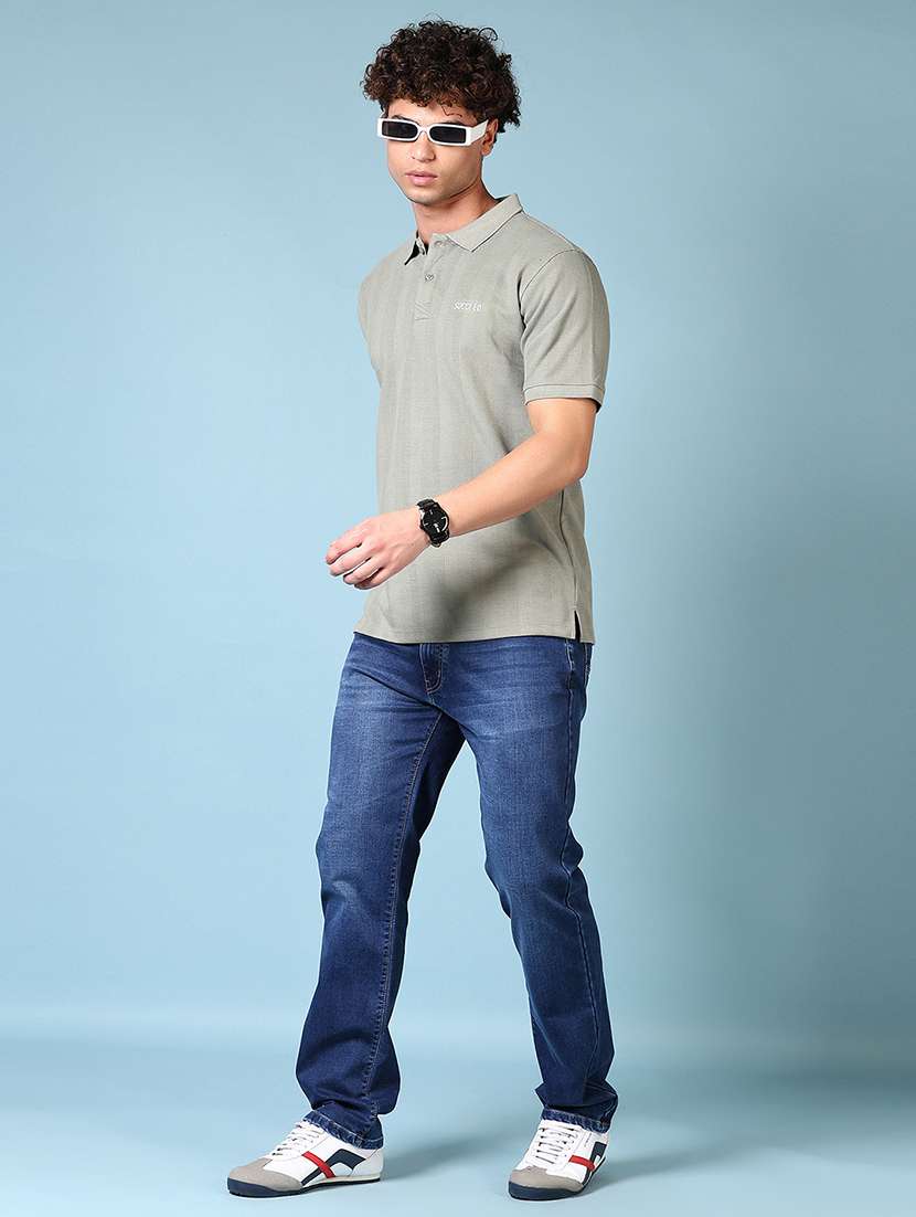 men self design short sleeve polo t-shirt - 21676261 - Standard Image - 3
