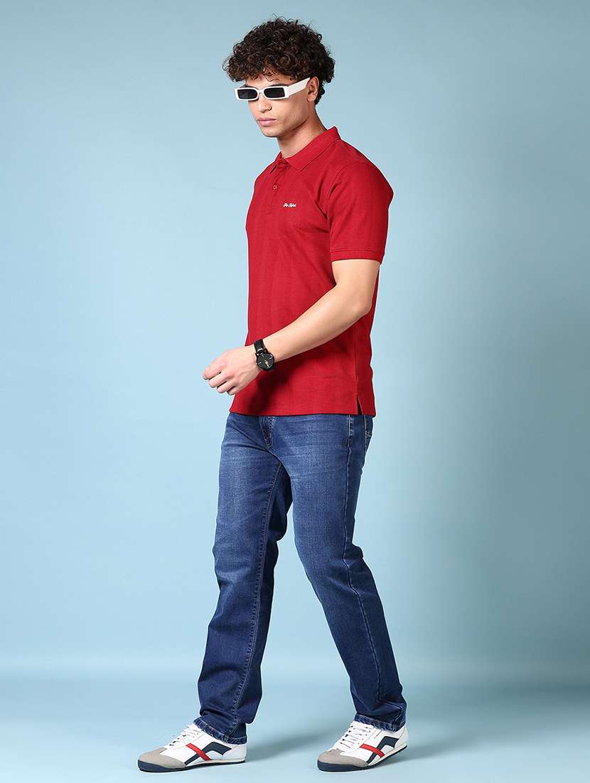 men solid short sleeve polo t-shirt - 21676263 -  Standard Image - 3