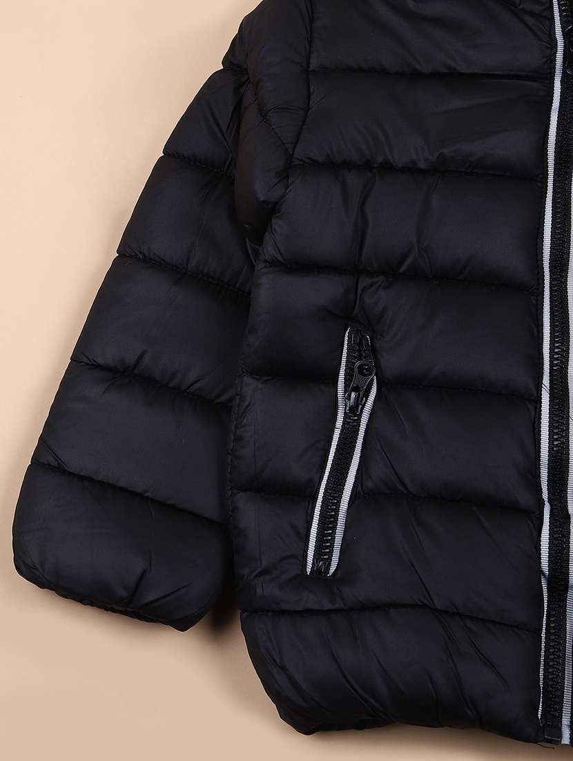 boys solid long sleeve hooded quilted jacket - 21676371 -  Standard Image - 3