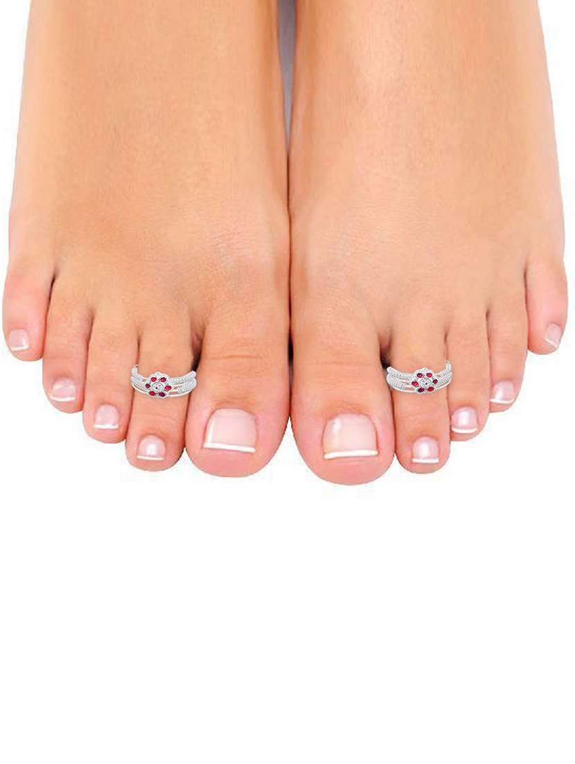 silver plated toe ring - 21676374 -  Standard Image - 3