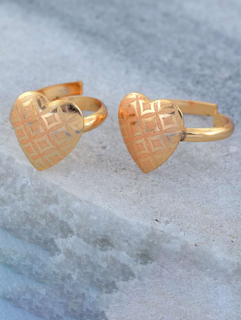 gold brass toe  ring