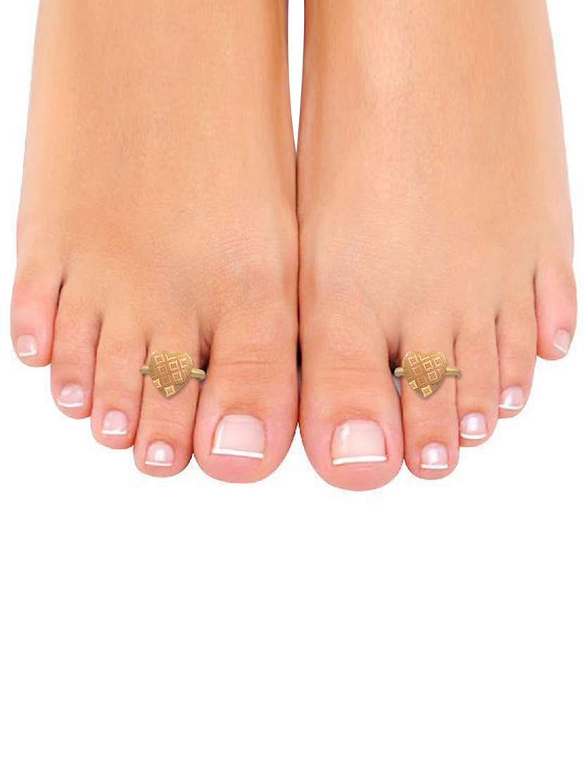 gold brass toe  ring - 21676461 -  Standard Image - 3