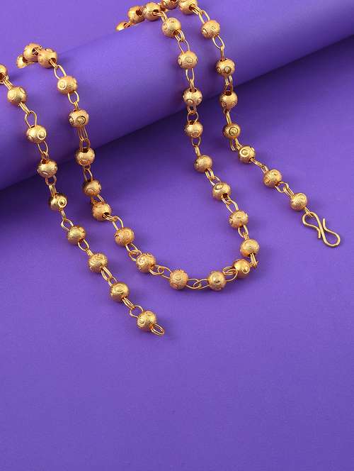 gold plated long chain - 21676494 -  Standard Image - 0