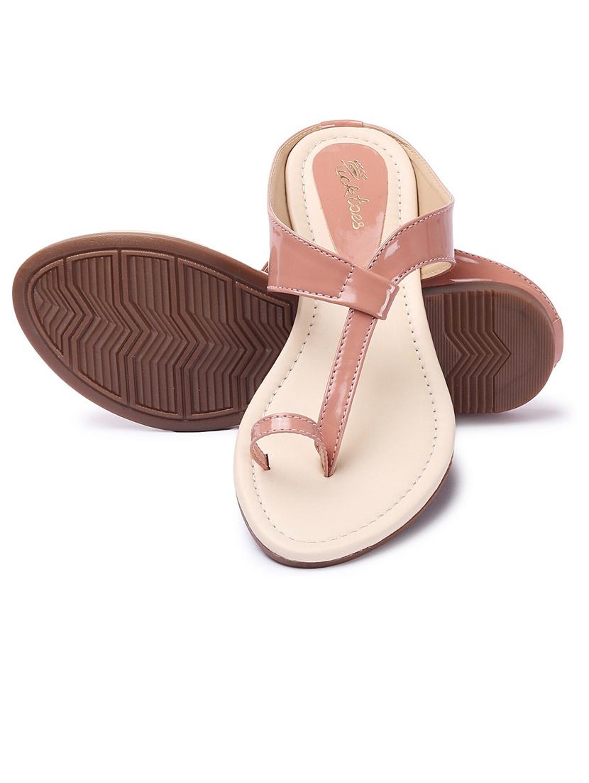 women solid slip on flat sandal - 21676621 - Standard Image - 3