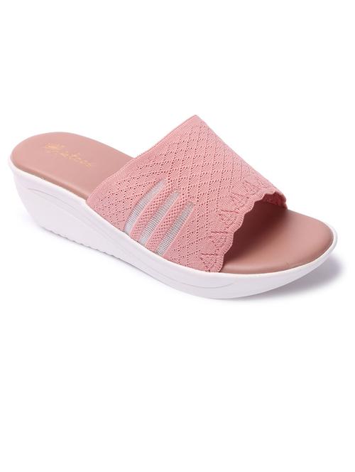 pink leatherette slip on sandals - 21676683 -  Standard Image - 0
