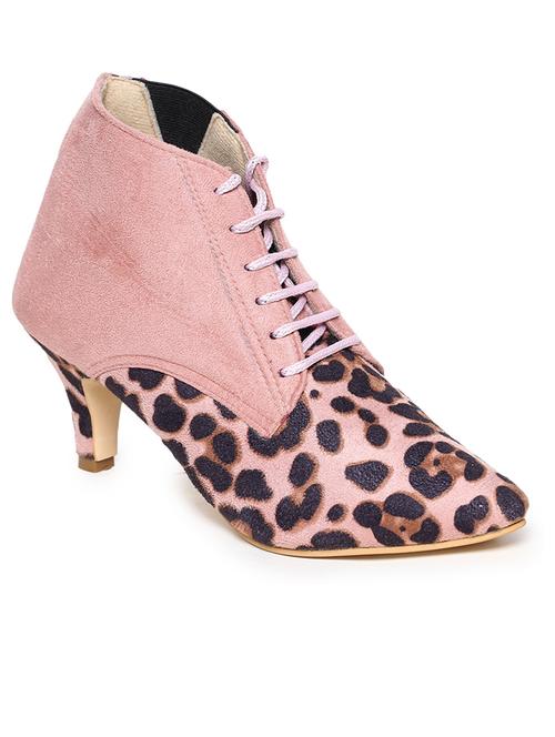 women animal printed lace up boots - 21676771 -  Standard Image - 0