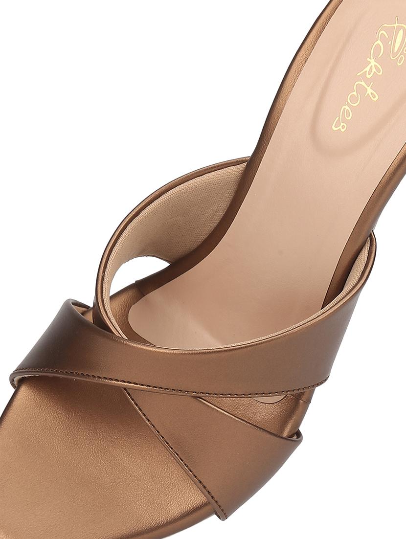 women copper slip on sandal - 21676804 - Standard Image - 3