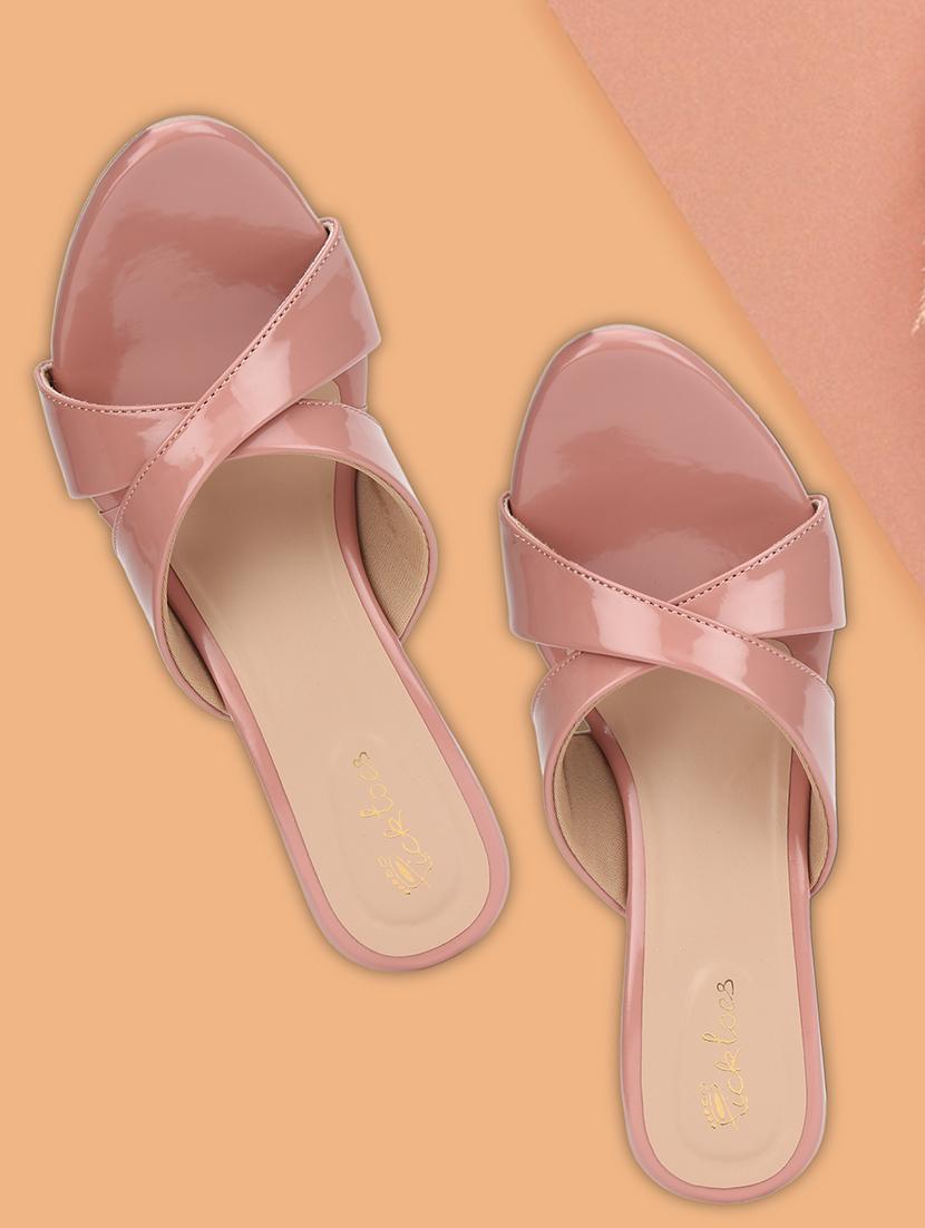 women pink slip on sandal - 21676806 -  Zoom Image - 0