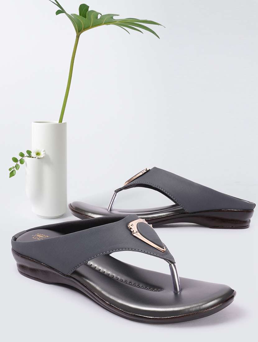 women embelished toe separator wedges - 21676819 - Zoom Image - 0