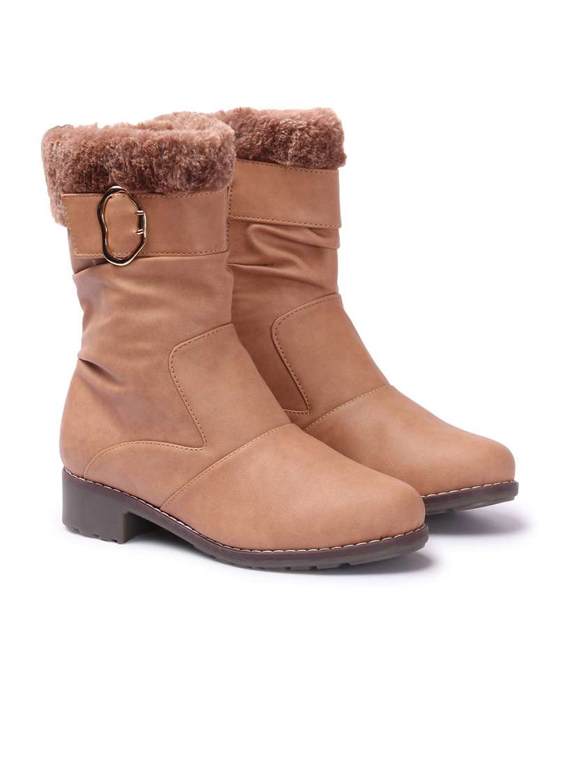 women fur detailed ankle boots - 21676859 -  Zoom Image - 0