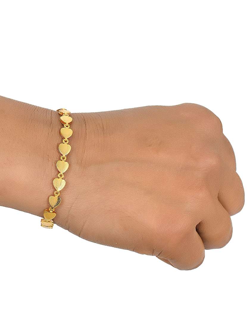 memoir brass micron goldplated heartshape bracelet women - 21676938 -  Standard Image - 3