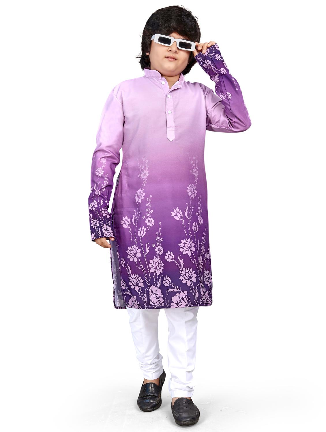 boys printed kurta bottom set - 21676952 - Zoom Image - 0