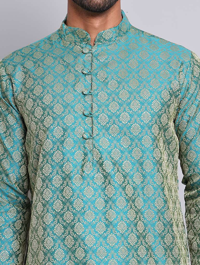 men self design kurta pyjama ethnic wear set - 21676969 -  Standard Image - 5